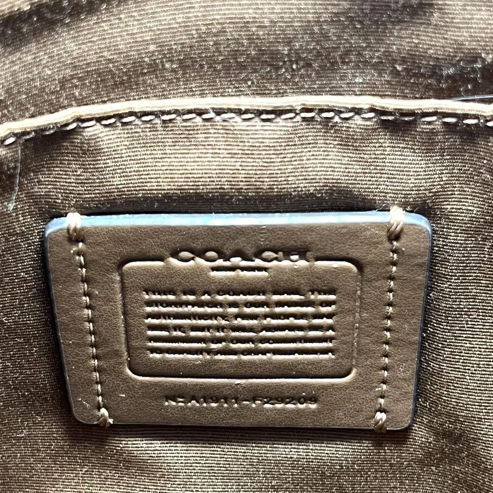 Coach Signature Zip Shoulder Bag Brown Coated Canvas Leather Trim  F29209 - Picture 16 of 16